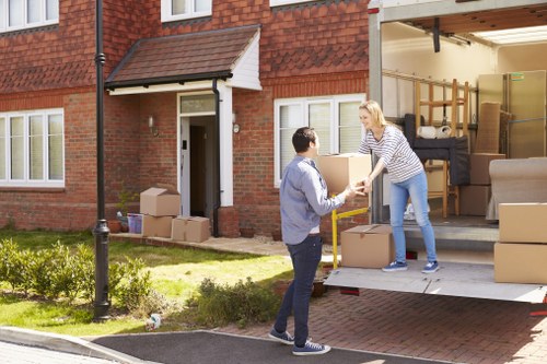 Removal team preparing a house move in Millhill