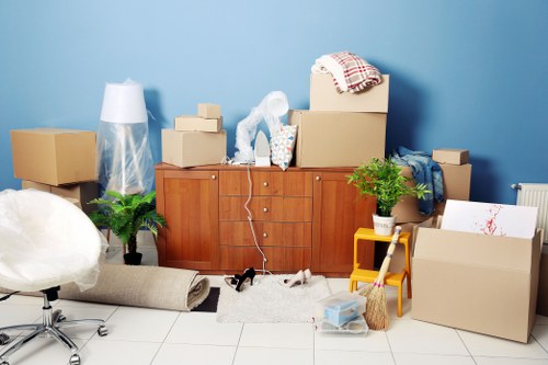 Transport logistics for a commercial office move in Millhill with moving vehicle