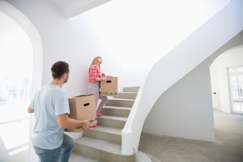 Furniture being carefully loaded during a local removal in Millhill